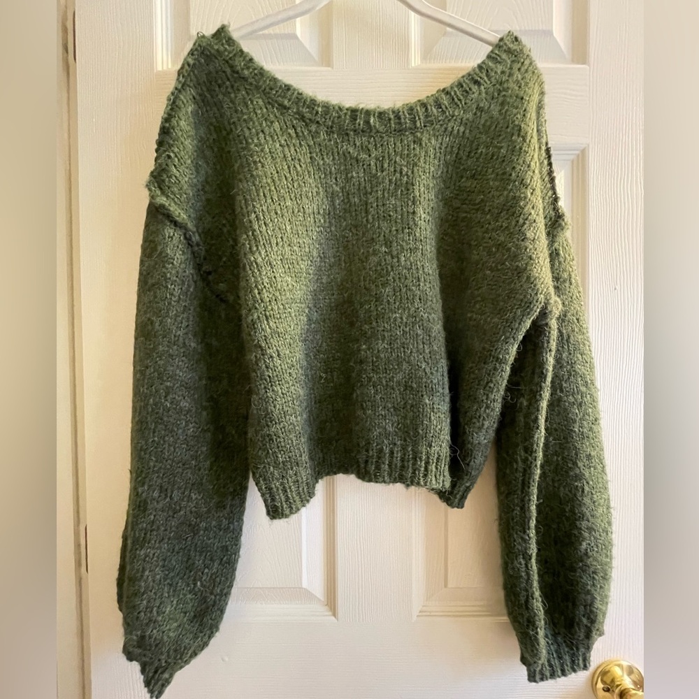 LULUS Women's Green Sweater Size S EUC